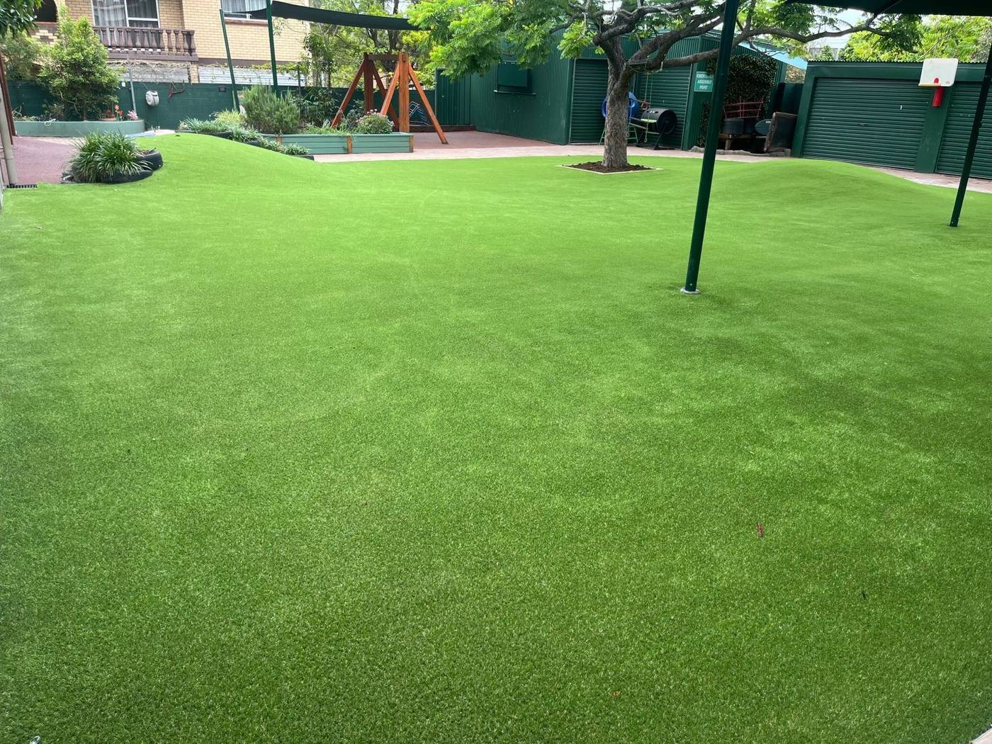 Completed playground or playscape project area