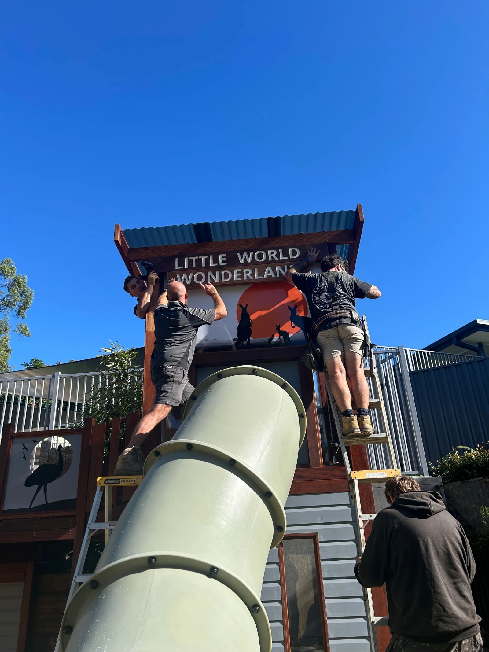 Outdoor playground or playscape project setting
